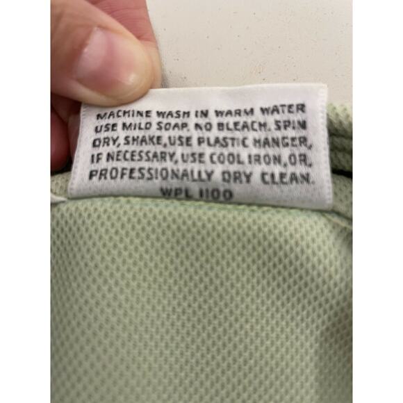 VTG Preppy‎ David Crystal Lacoste Shirt Dress Sz M Midi Pockets Collared green - Picture 9 of 11